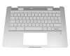 L73308-041 Original HP Tastatur inkl. Topcase DE (deutsch) weiß/silber mit Backlight