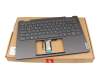 LCM21L16D0J6864 Original Lenovo Tastatur inkl. Topcase DE (deutsch) grau/grau mit Backlight