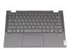 Lenovo Yoga C640-13IML (81UE) Original Tastatur inkl. Topcase UAE (arabisch) grau/grau mit Backlight