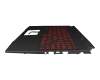 MSI GF66 11UC/11UD/11SC (MS-1582) Original Tastatur inkl. Topcase DE (deutsch) schwarz/rot/schwarz mit Backlight