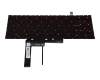 MSI GF66 12UDO/12UDOK (MS-1584) Original Tastatur DE (deutsch) schwarz mit Backlight (Backlight rot)