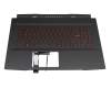 MSI GF76 11UCX/11UC/11UCK (MS-17L2) Original Tastatur inkl. Topcase DE (deutsch) schwarz/schwarz mit Backlight