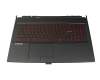 MSI GL75 10SER/10SEK (MS-17E7) Tastatur inkl. Topcase DE (deutsch) schwarz/schwarz mit Backlight