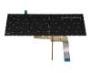 MSI Sword 17 A11UC (MS-17L1) Original Tastatur DE (deutsch) schwarz mit Backlight (Backlight rot)