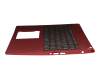 NKI15130EE Original Acer Tastatur inkl. Topcase DE (deutsch) schwarz/rot mit Backlight