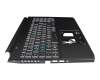NKI151316K Original Acer Tastatur inkl. Topcase DE (deutsch) schwarz/weiß/schwarz mit Backlight (Anschlusskabel 29mm)