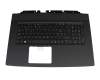 NSK-REDBW Original Acer Tastatur inkl. Topcase SF (schweiz-französisch) schwarz/schwarz mit Backlight