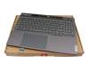 PH5CLXB-GE Original Lenovo Tastatur inkl. Topcase DE (deutsch) grau/grau mit Backlight