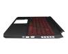 PK133361A13 Original Acer Tastatur inkl. Topcase DE (deutsch) schwarz/rot/schwarz mit Backlight (Geforce1650)