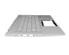 PK1334G1E14 Original Acer Tastatur inkl. Topcase CH (schweiz) silber/silber mit Backlight