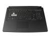 T041A1 Tastatur inkl. Topcase US (englisch) schwarz/transparent/grau mit Backlight