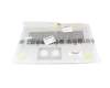 T121CR Tastatur inkl. Topcase US (englisch) schwarz/silber B-Ware