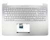 TN501V Tastatur inkl. Topcase DE (deutsch) silber/silber mit Backlight (für Modelle ohne HDD)