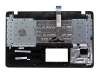 Tastatur (FR) schwarz/schwarz - ohne Touchpad für Asus F751LN