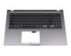 V182546KE1 Original Sunrex Tastatur inkl. Topcase DE (deutsch) schwarz/grau