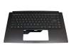 V190622BK1 Original Sunrex Tastatur inkl. Topcase DE (deutsch) grau/grau mit Backlight