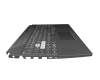 V191346FE2 Original Sunrex Tastatur inkl. Topcase DE (deutsch) schwarz/transparent/schwarz mit Backlight